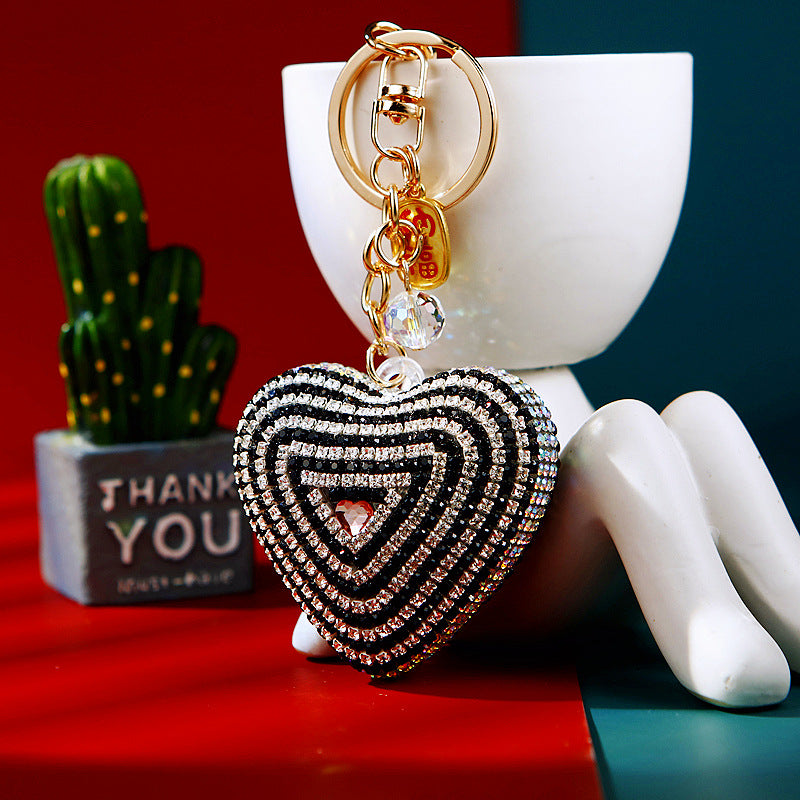 Wholesale Diamond Love Metal Keychain